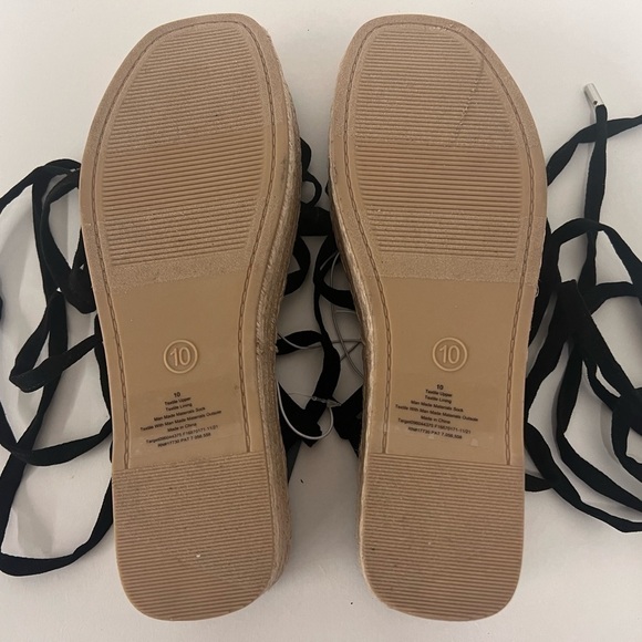 Women's Donny Wedge Heel Lace Up Sandals - Universal Thread - Black - 10 - Picture 6 of 7